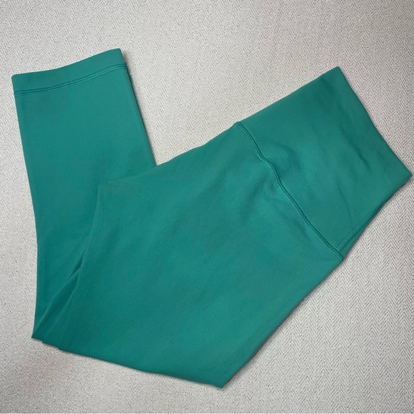 Lululemon Wunder Under High Rise Crops Bali Breeze Roll Down Crop Leggings 8 - Picture 12 of 14